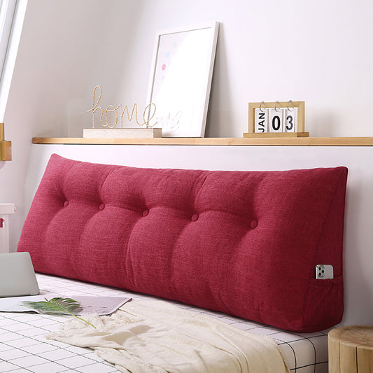 SOGA 4X 100cm Rose Red Triangular Wedge Bed Pillow Headboard Backrest Bedside Tatami Cushion Home Decor