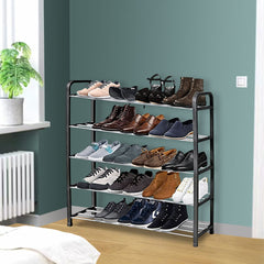 SOGA 71x21cm 5 Layer Shoes and Slippers Organizer Rack Space Saving Shoe Storage Solution for Home Office