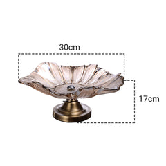 SOGA Bronze Tulip Crystal Glass Fruit Bowl Candy Holder Countertop Dessert Serving Basket Decor