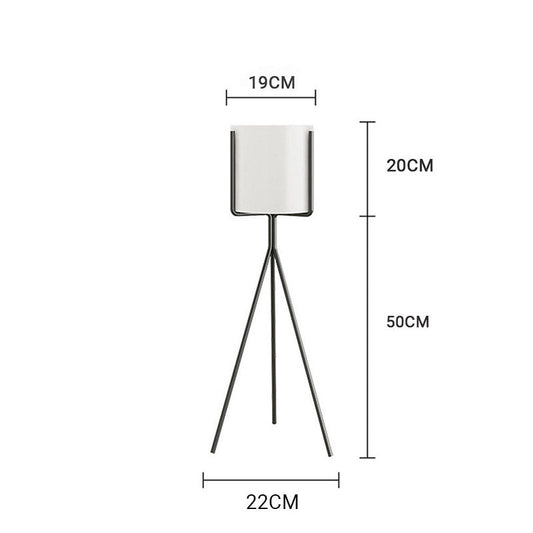 SOGA 2X 70cm Tripod Flower Pot Plant Stand with White Flowerpot Holder Rack Indoor Display