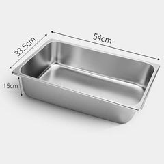 SOGA 2X Gastronorm GN Pan Full Size 1/1 GN Pan 15cm Deep Stainless Steel Tray