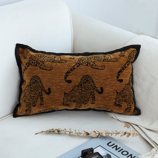 SOGA 2X 30cm Throw Pillow Dark Brown Leopard Lumbar Decorative Cushion for Living Room