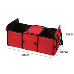 SOGA Car Portable Storage Box Waterproof Oxford Cloth Multifunction Organizer Red