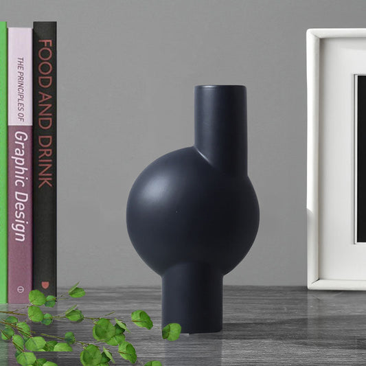 SOGA 17x32cm Medium Ornament a modern abstract vase decorative object unique shape with narrow neck for Home Decor