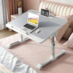 SOGA 60X40cm Grey Small Laptop Bed Portable Foldable Study Table Adjustable