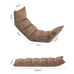 SOGA Foldable Tatami Floor Sofa Bed Meditation Lounge Chair Recliner Lazy Couch Khaki