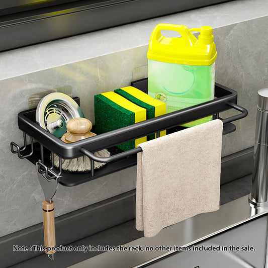 SOGA 2X 34cm Kitchen Sink Storage Organiser Space Saving Adhesive Shelf Rack