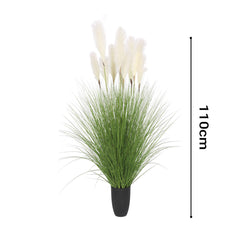 SOGA 4X 110cm Artificial Indoor Potted Reed Bulrush Grass Tree Fake Plant Simulation Decorative