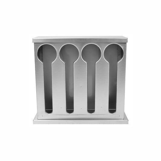 SOGA Stainless Steel Buffet Restaurant Spoon Utensil Holder Storage Rack 4 Holes