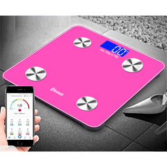 SOGA Wireless Bluetooth Digital Body Fat Scale Bathroom Health Analyser Weight Pink