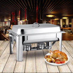 SOGA Stainless Steel Chafing 9L Catering Dish Food Warmer