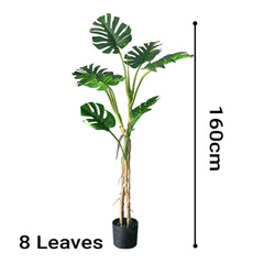 SOGA 2X 160cm Tropical Monstera Palm Artificial Plant Tree, Real Touch Technology, with UV Protection