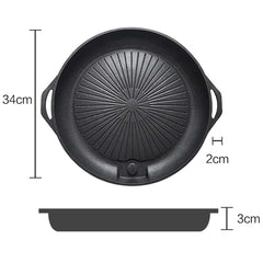 SOGA Portable Korea BBQ Butane Gas Stove Stone Grill Pot Non Stick Coated Round Plate