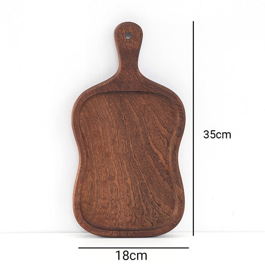 SOGA 18cm Brown Wooden Serving Tray Board Paddle with Handle Home Decor