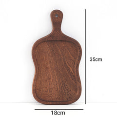 SOGA 18cm Brown Wooden Serving Tray Board Paddle with Handle Home Decor