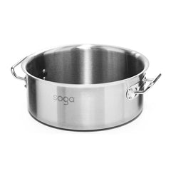 SOGA Stock Pot 32Lt Top Grade Thick Stainless Steel Stockpot 18/10