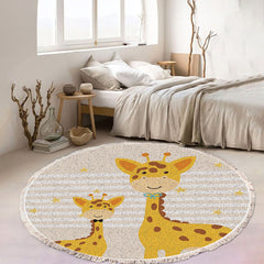 SOGA 2X 120cm Cute Cartoon Animal Non-Slip Thick and Ultra-Soft Carpet Flannel Rug