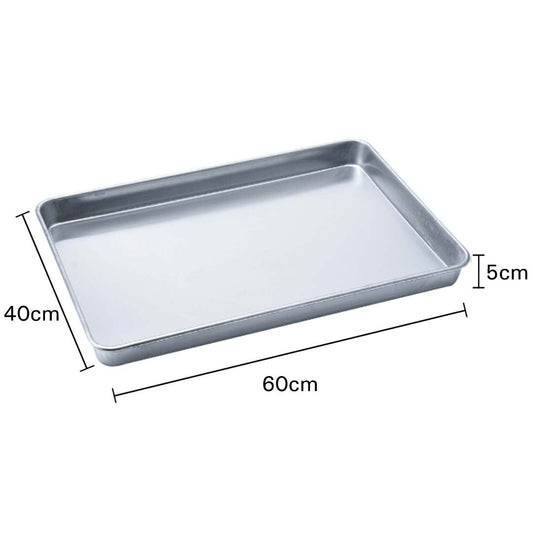 SOGA 10X Aluminium Oven Baking Pan Cooking Tray for Baker Gastronorm 60*40*5cm