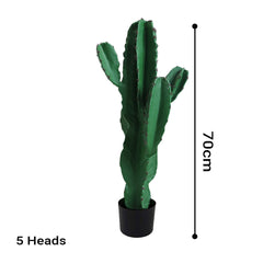 SOGA 4X 70cm Green Artificial Indoor Cactus Tree Fake Plant Simulation Decorative 5 Heads