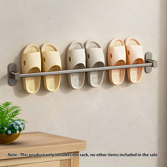 SOGA 2X 69cm Wall-Mounted Slipper Organiser Adhesive Storage Space-Saving Wall Rack