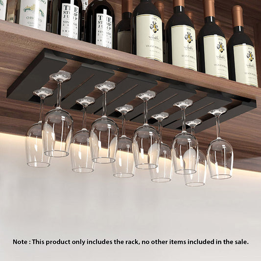 SOGA 2X 54cm Wine Glass Holder Hanging Stemware Storage Organiser Kitchen Bar Restaurant Decoration