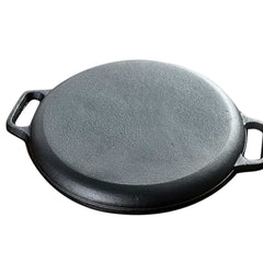 SOGA Cast Iron Frying Pan Skillet  Coating Steak Sizzle Platter 35cm