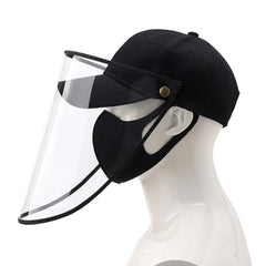 Outdoor Protection Hat Anti-Fog Pollution Dust Saliva Protective Cap Full Face Shield Cover Adult Black