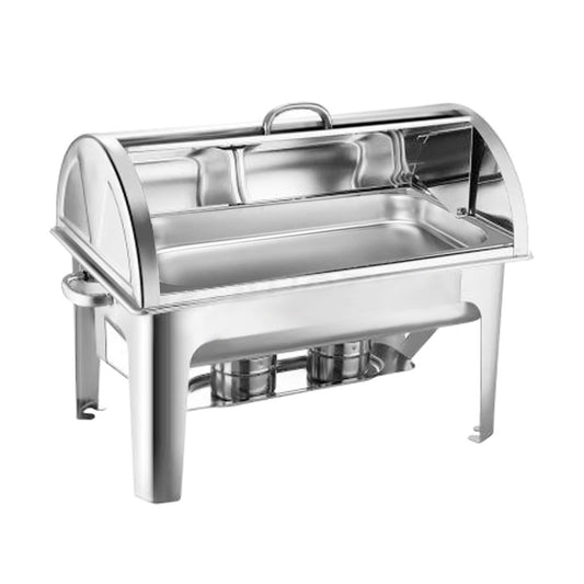 SOGA 9L Stainless Steel Full Size Roll Top Chafing Dish Food Warmer