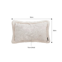 SOGA 30cm Romantic French Mosley Jacquard Pillow French Jungle Jacquard Raw Edge Waist Throw  Pillow