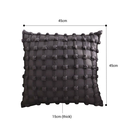 SOGA 45cm Black Medievalc style Puff Rivet Square Product Throw Pillow