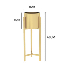 SOGA 4X 60cm Gold Metal Plant Stand with Flower Pot Holder Corner Shelving Rack Indoor Display