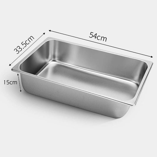 SOGA Gastronorm GN Pan Full Size 1/1 GN Pan 15cm Deep Stainless Steel Tray