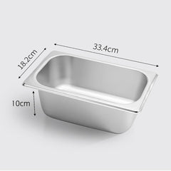 SOGA 12X Gastronorm GN Pan Full Size 1/3 GN Pan 10cm Deep Stainless Steel Tray