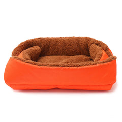 SOGA Orange Dual-purpose Cushion Nest Cat Dog Bed Warm Plush Kennel Mat Pet Home Travel Essentials