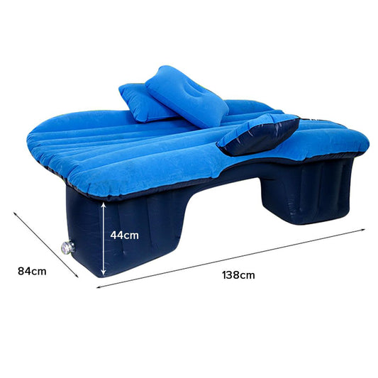 SOGA 2X Inflatable Car Mattress Portable Travel Camping Air Bed Rest Sleeping Bed Blue