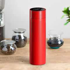 SOGA 2X 500ML Stainless Steel Smart LCD Thermometer Display Bottle Vacuum Flask Thermos Red