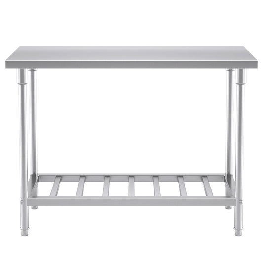 SOGA Commercial Catering Kitchen Stainless Steel Prep Work Bench Table 120*70*85cm