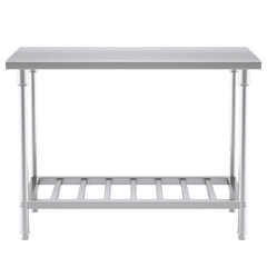 SOGA Commercial Catering Kitchen Stainless Steel Prep Work Bench Table 120*70*85cm