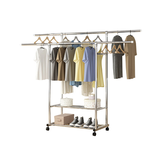 SOGA 200cm Stainless Steel Floor-Standing Clothes Rack - Durable and Space-Saving Laundry Organizer