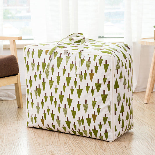 SOGA 2X Green Pine Tree Medium Storage Luggage Bag Double Zipper Foldable Travel Organiser Essentials