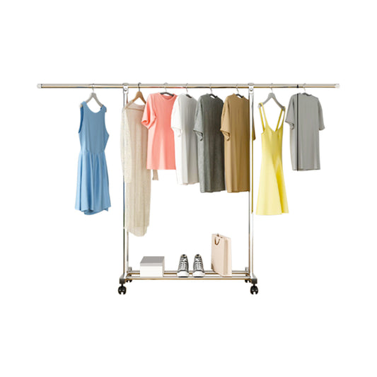 SOGA 2X 200cm Stainless Steel Floor-Standing Clothes Rack - Durable and Space-Saving Laundry Organizer