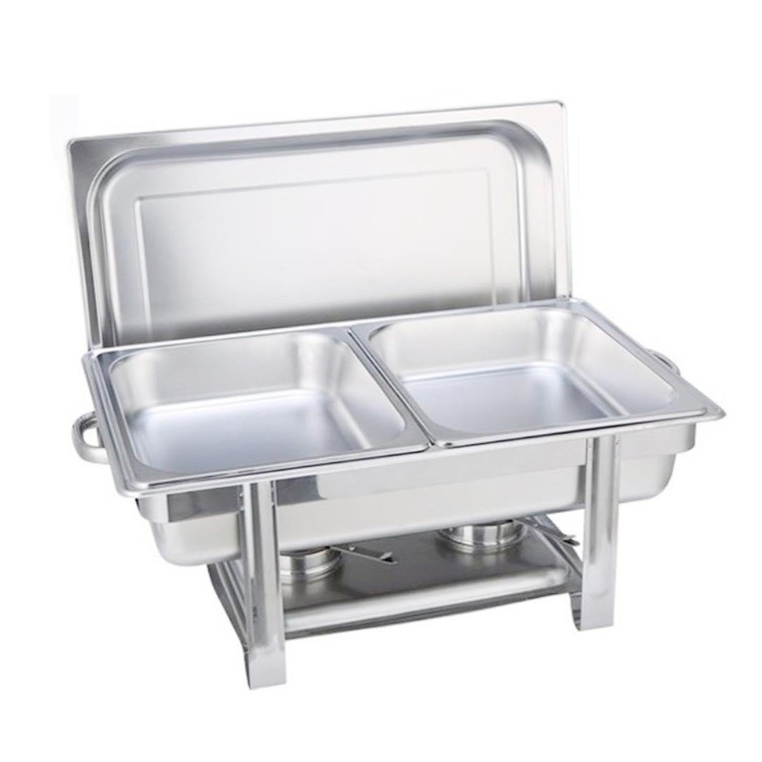 SOGA Stainless Steel Chafing Double Tray Catering Dish Food Warmer