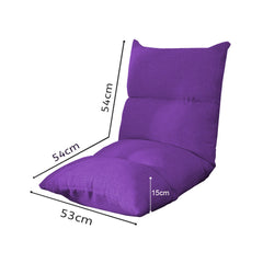 SOGA 2X Lounge Floor Recliner Adjustable Lazy Sofa Bed Folding Game Chair Purple