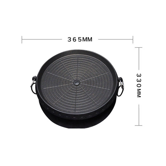 SOGA Portable Korean BBQ Butane Gas Stove Stone Grill Plate Non Stick Coated Round