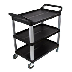 SOGA 2x 3 Tier Food Trolley Food Waste Cart w/ 2 Bins Storage Kitchen Small