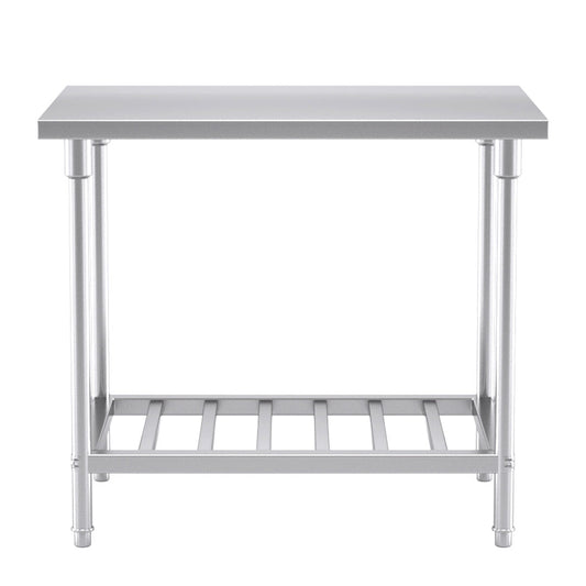 SOGA Commercial Catering Kitchen Stainless Steel Prep Work Bench Table 100*70*85cm