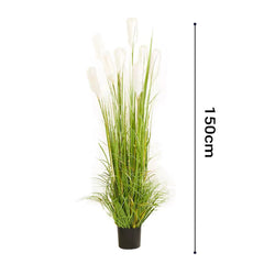 SOGA 150cm Wheat Plume Grass Artificial Plant, Home Decor