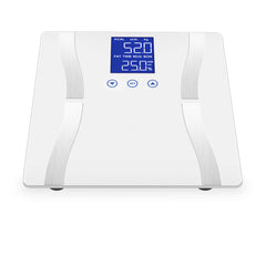 SOGA 2X Glass LCD Digital Body Fat Scale Bathroom Electronic Gym Water Weighing Scales White