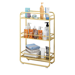 SOGA 2X 3 Tier Rectangular Bathroom Shelf Multifunctional Storage Display Rack Organiser