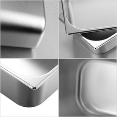 SOGA 4X Gastronorm GN Pan Full Size 1/3 GN Pan 20cm Deep Stainless Steel Tray with Lid